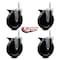 Service Caster 6 Inch Phenolic Wheel Swivel 58 Inch Threaded Stem Caster Set with Brake SCC SCC-TS20S615-PHS-PLB-58212-4 - alternate 3